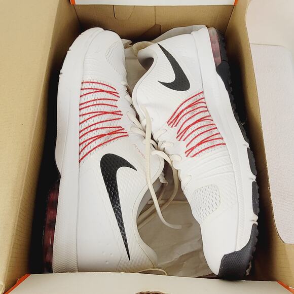 Nike Air Max Effort TR Flywire white red Size 13 Running Comfort Lightweight - Picture 1 of 8